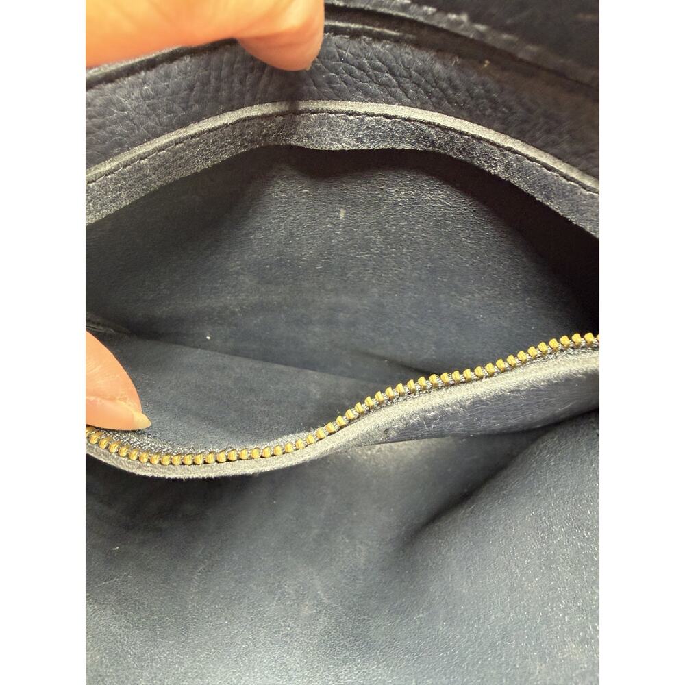 Madewell Zip-Top Medium Transport Tote Leather Crossbody Bag Black AS IS - Picture 9 of 10